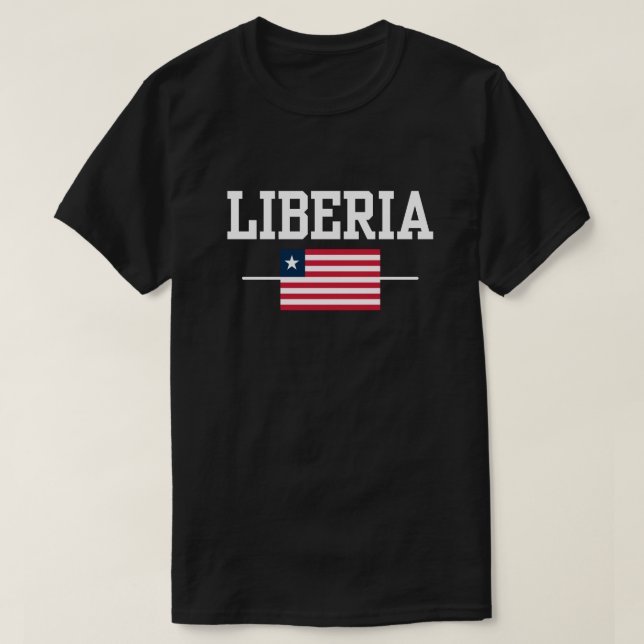 Firar Liberia Flagga T-Shirt (Design framsida)