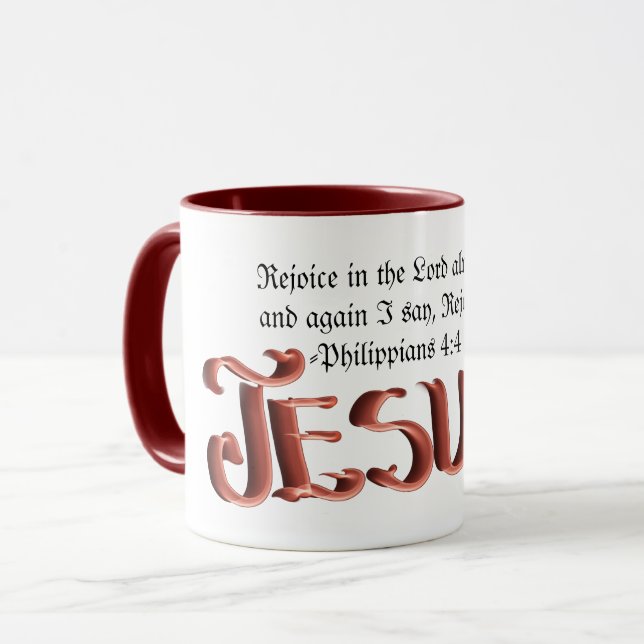 "Firar Life's Blessings - Rejoice Mugg. Mugg (Framsida vänster)