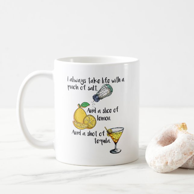 Firar liv, roliga meningar-gåva kaffemugg (Med munk)