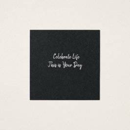Firar livet det här är din dag fyrkantigt visitkort