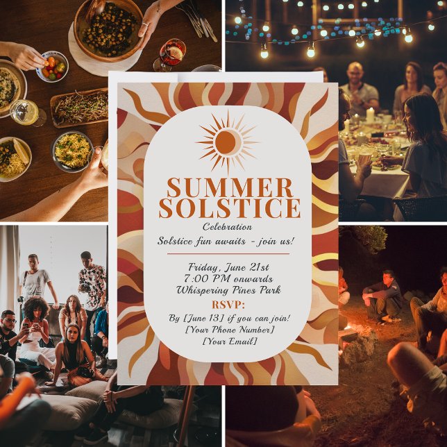 Firar ljuset! Summer Solstice Gathering Inbjudningar (Skapare uppladdad)