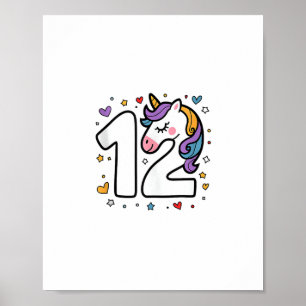 Firar Lycklig 12 års Födelsedagsfest för flickor Poster