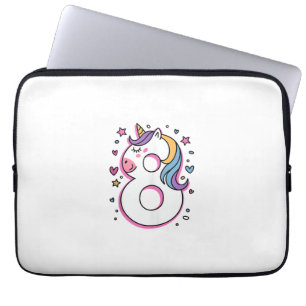Firar Lycklig 8 år gammal Födelsedagsfest för Gir Laptop Fodral