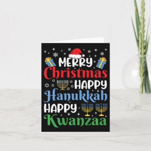 Firar Lycklig God jul Lycklig Hanukkah Hap Kort