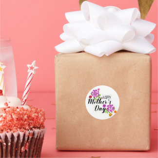 Firar Mamma & Joy: Samlingen Lycklig Mors dag Runt Klistermärke