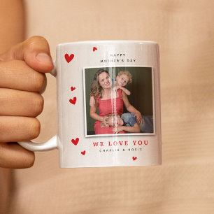 Firar Mamma med hjärta: Mors dag Kaffemugg
