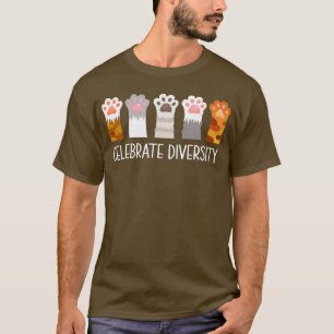 Firar Mångfald Cat Tass T Shirt