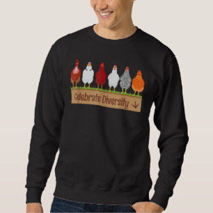 Firar Mångfald-Farm Pet Cute Gifts for Chicke Lång Ärmad Tröja
