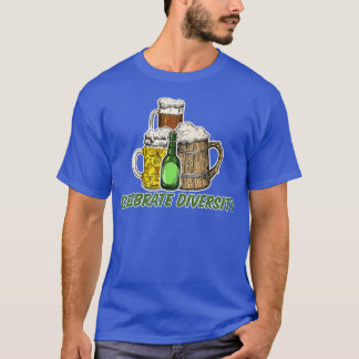 Firar Mångfaldsskal som dricker öl för öl T Shirt