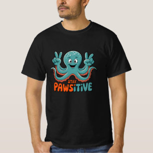 Firar marint liv med Quirky Octopus-design T Shirt