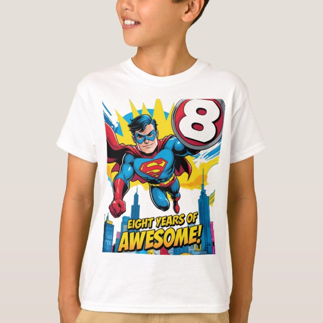 Firar med det här "Åtta ÅR Fantastisk! T Shirt (Framsida)