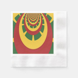 Firar med Färg Red Golden Grönt Pappersservett