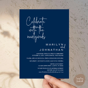 Firar med Newlyweds, Bröllop Elopement Inbjudningar