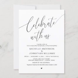 Firar med oss, Bröllop Rehearsal Dinner Inbjudningar