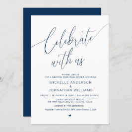 Firar med oss, Bröllop Rehearsal Dinner Invita Inbjudningar