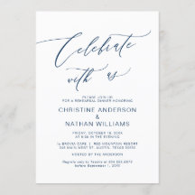 Firar med oss, marinblått, repetitionsmiddag