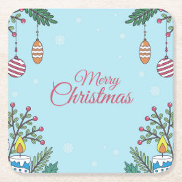 Firar med oss underlägg papper kvadrat