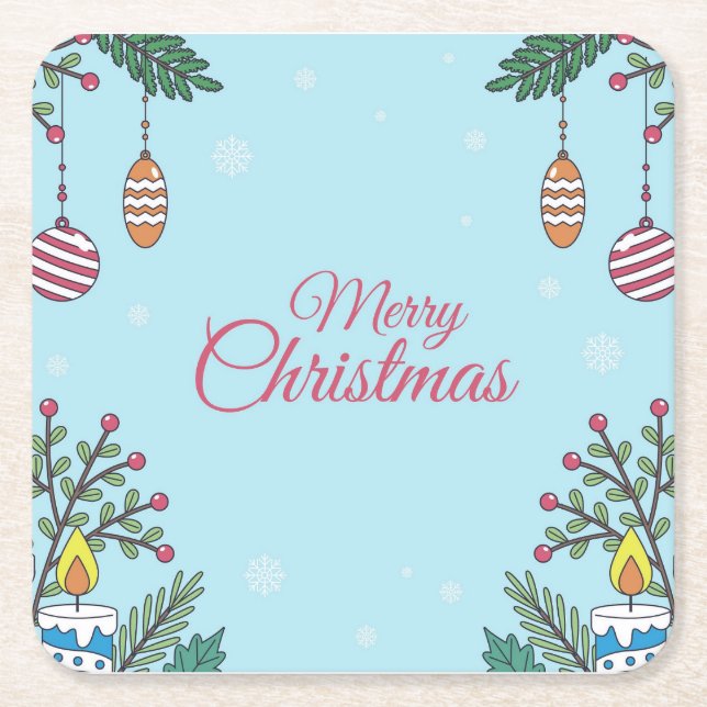 Firar med oss underlägg papper kvadrat (Framsidan)