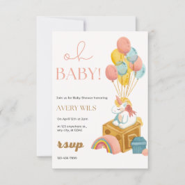 Firar Miracle of New Life med babydusch Inbjudningar