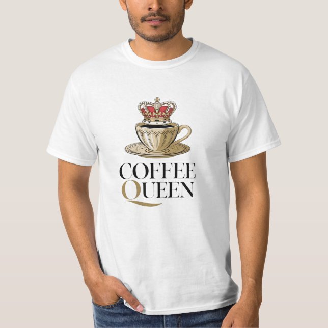 Firar Mornings med kaffedesign T Shirt (Framsida)