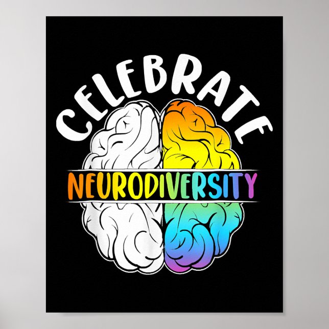 Firar neurodiversitet Mental Health Autism Poster (Framsidan)