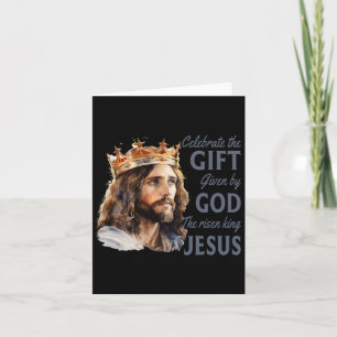 Firar Påsk Jesus Kung är kristet Kort