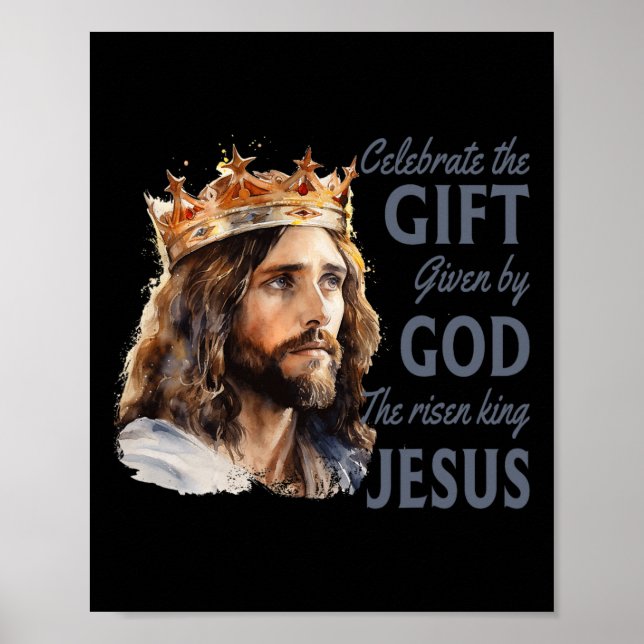 Firar Påsk Jesus Kung är kristet Poster (Framsidan)