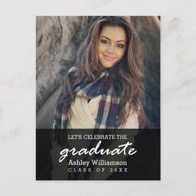 Firar Photo Studentfest Inbjudan Vykort (Framsida)