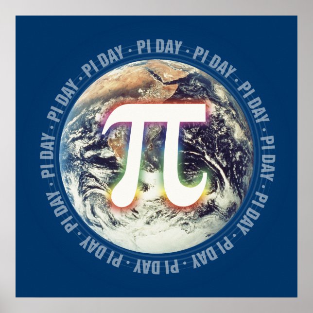 Firar Pi Day på jorden | Matematik Poster (Framsidan)