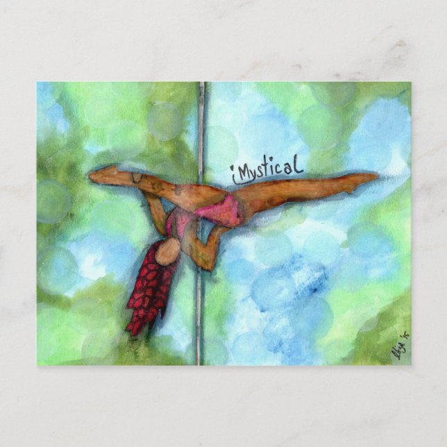 Firar Pole Fitness Vykort (Framsida)