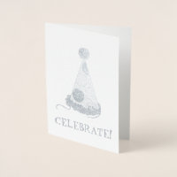 Firar! Polka Dot Party Hat Birthday Gratulerar