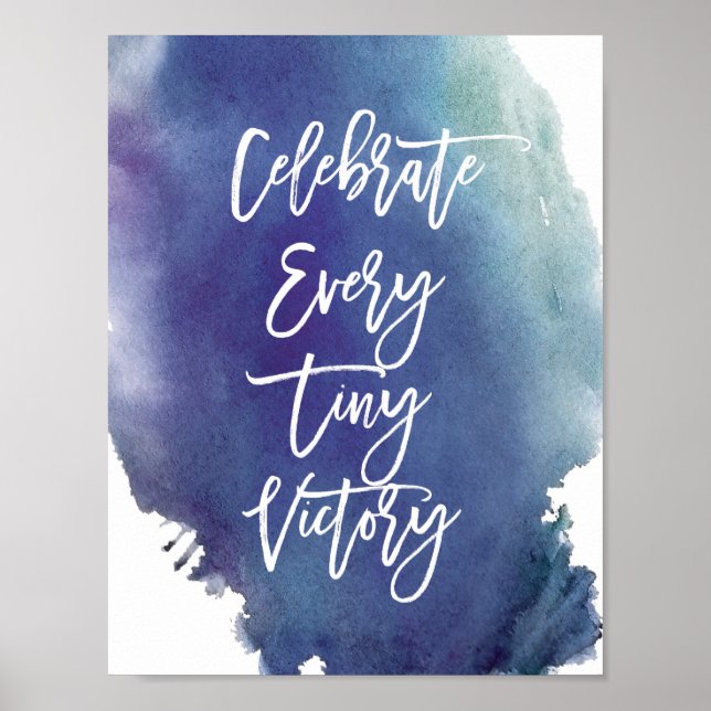 "Firar" - Poster av blått vatten (Framsidan)