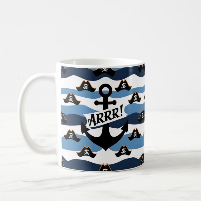 Firar Prata som en pirat dag med Swashbucklin Kaffemugg (Vänster)