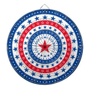 Firar Red, White och Blue Stars Darttavla