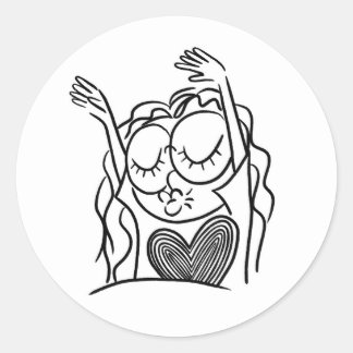 Firar! Round Sticker Runt Klistermärke