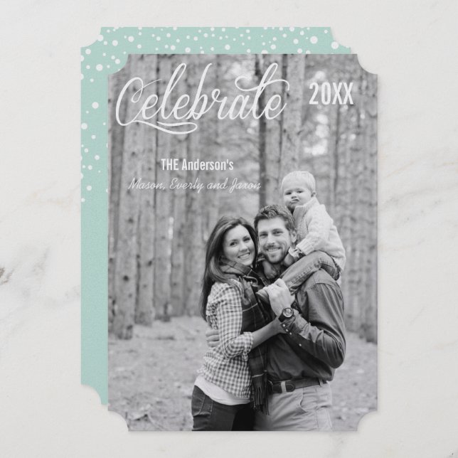 Firar säsongen inbjudningar (Fram/baksida)