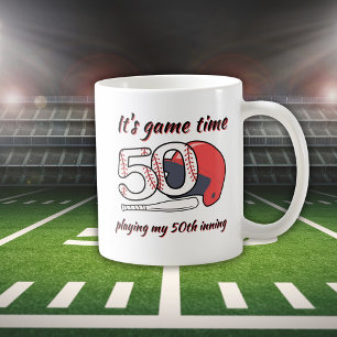 Firar sin 50:e basebollfödelsedag kaffemugg