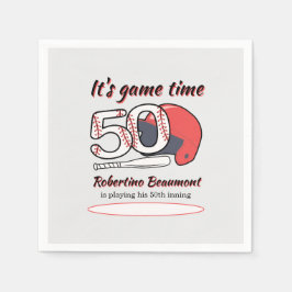 Firar sin 50:e basebollfödelsedag pappersservett