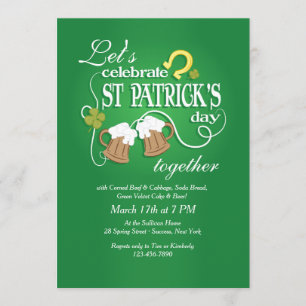 Firar St. Patrick's Day-inbjudan Inbjudningar