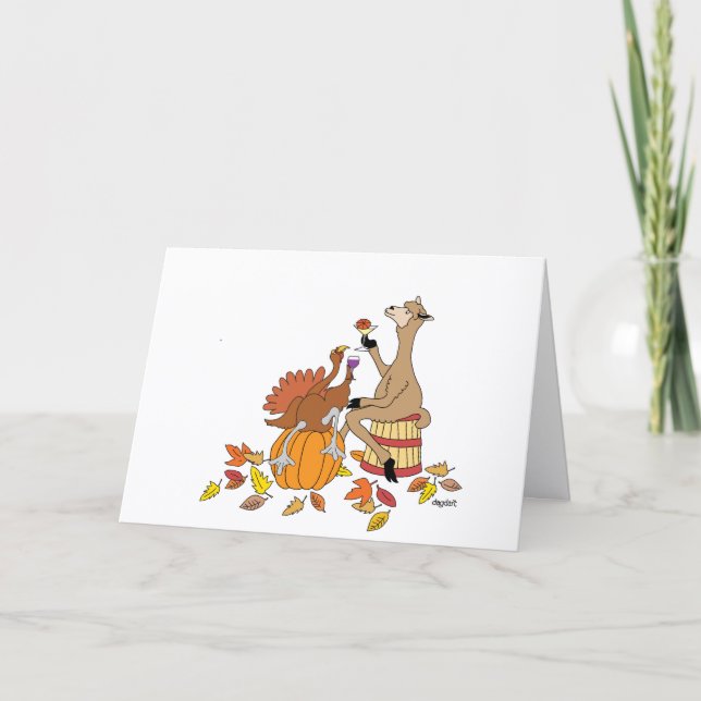 Firar Thanksgiving Helgkort (Framsida)