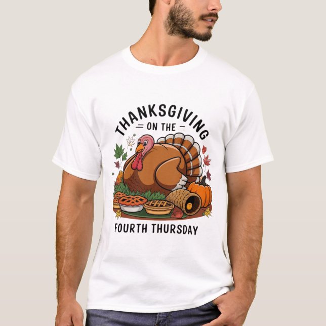 Firar Thanksgiving i Stil Tee (Framsida)