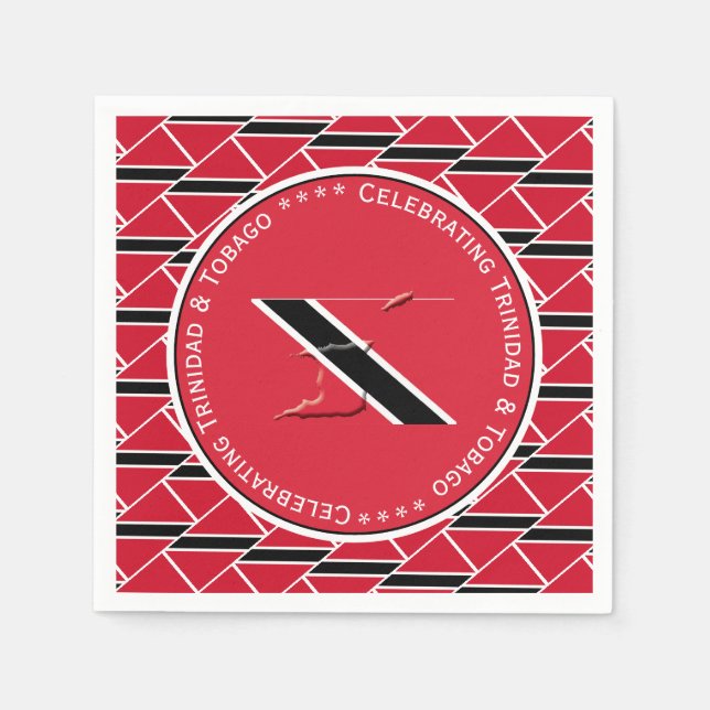 Firar TRINIDAD & TOBAGO Anpassningsbar Photo Pappe Pappersservett (Framsidan)