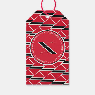 Firar TRINIDAD & TOBAGO FLAG Anpassad bild Presentetikett