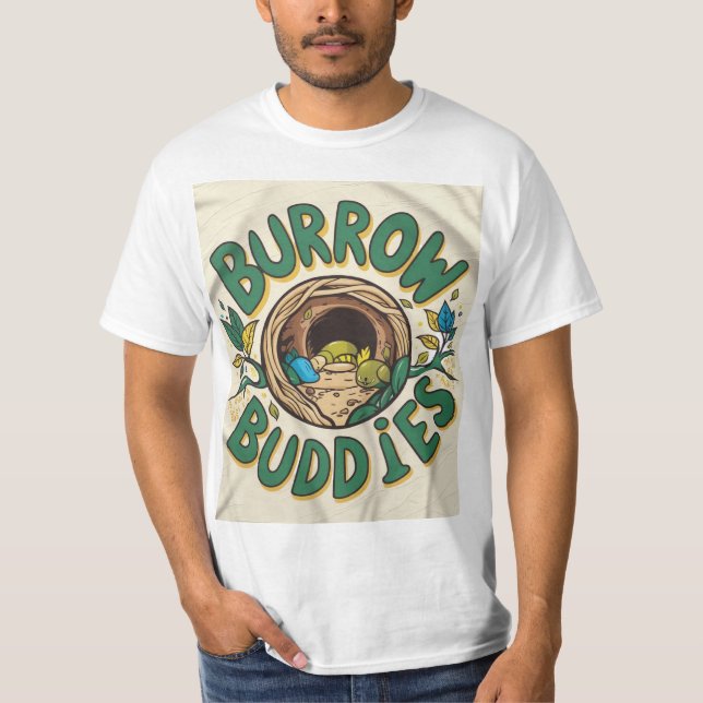 Firar underjordsbesättningen "Burrow Buddies" T Shirt (Framsida)