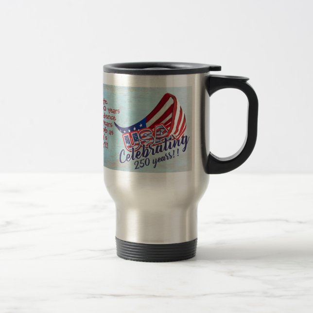firar USA 250 stjärnor och ränder resemugg (Höger)