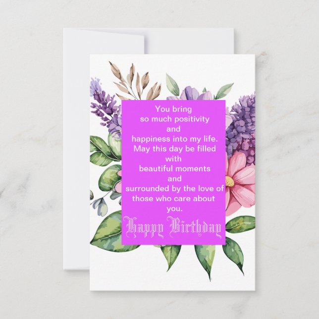 Firar väns födelsedag kort (Framsida)