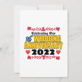 Firar vår 1:a bröllopsdag 2022 inbjudningar