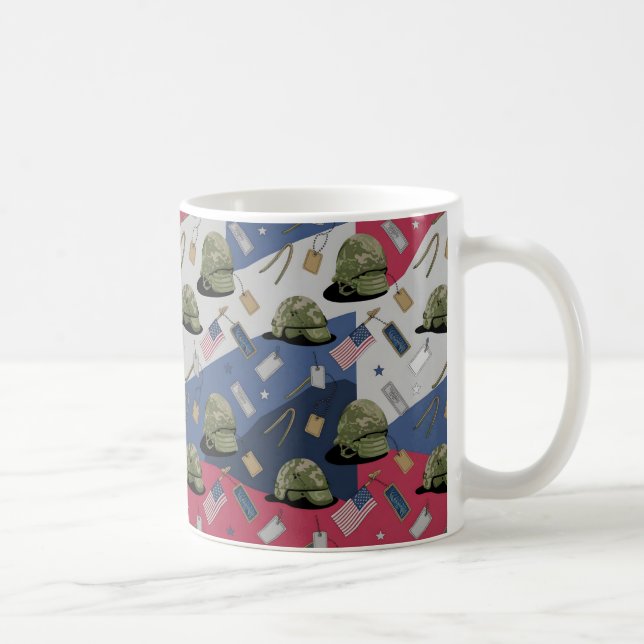 Firar Veterans Day med tacksamhet Kaffemugg (Höger)