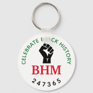 Firat Black History 24 7 365 Monogram Nyckelring