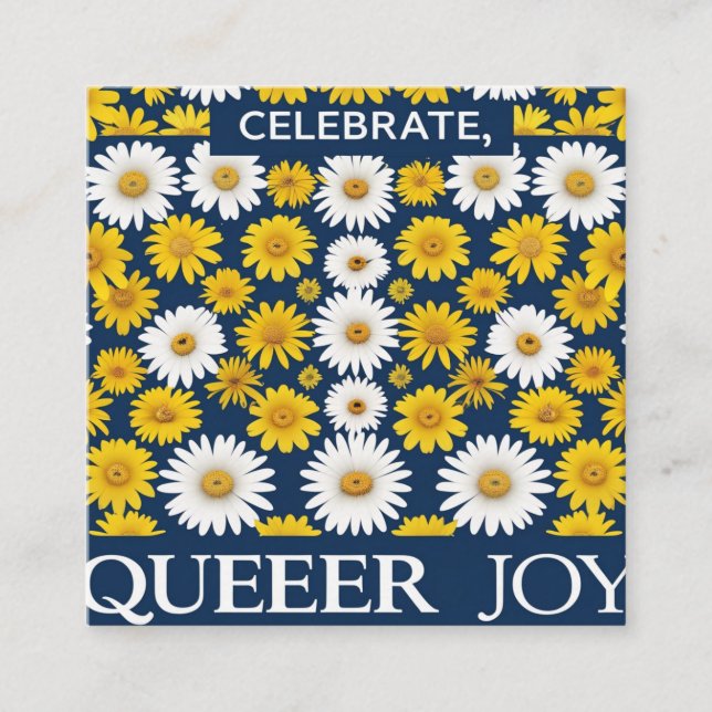 "Firate Queer Joy Affärskort - LGBTQ+ Fyrkantigt Visitkort (Framsida)